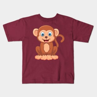 Cute Baby Monkey Kids T-Shirt